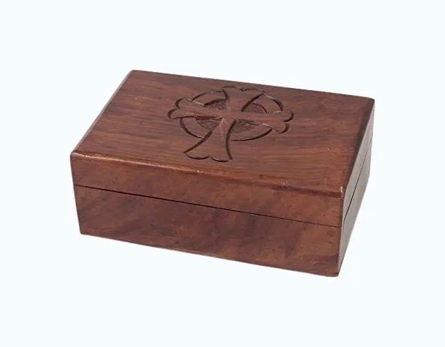 Product Image of the Natural Wood Keepsake Box
