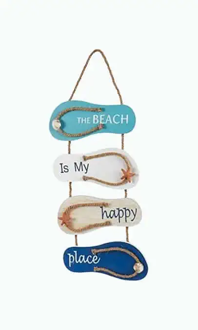 Product Image of the Nautical Beach Flip Flop Wall Ornament