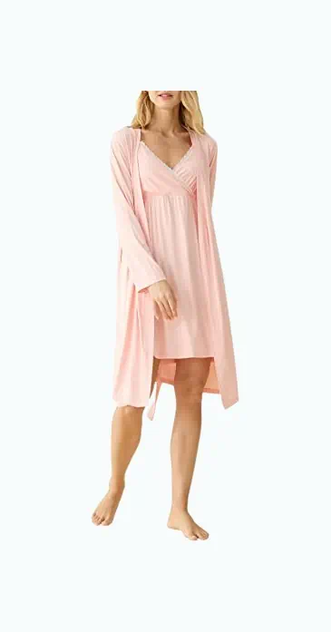Product Image of the Nursing Nightgown and Robe Set