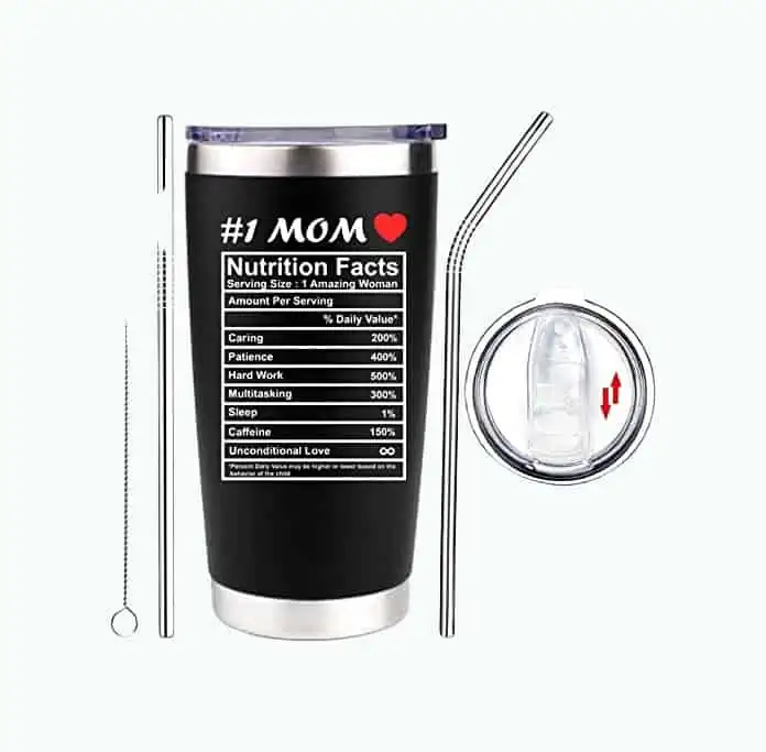 Product Image of the Nutrition Label Tumbler