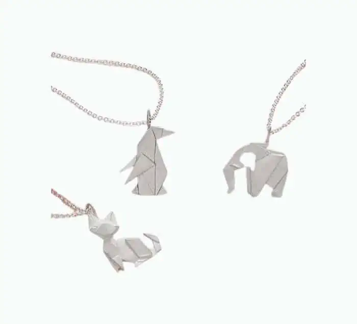 Product Image of the Origami Penguin Necklace