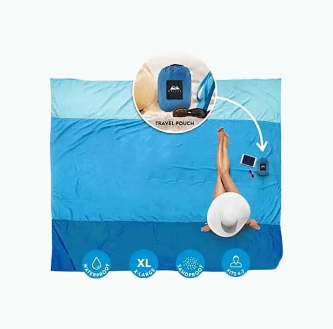 Product Image of the Oversized Beach Blanket Waterproof Sandproof