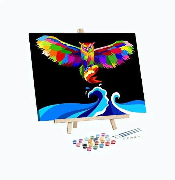 Product Image of the Owl Paint-By-Numbers Kit