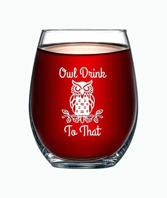 Product Image of the Owl Wine Glass
