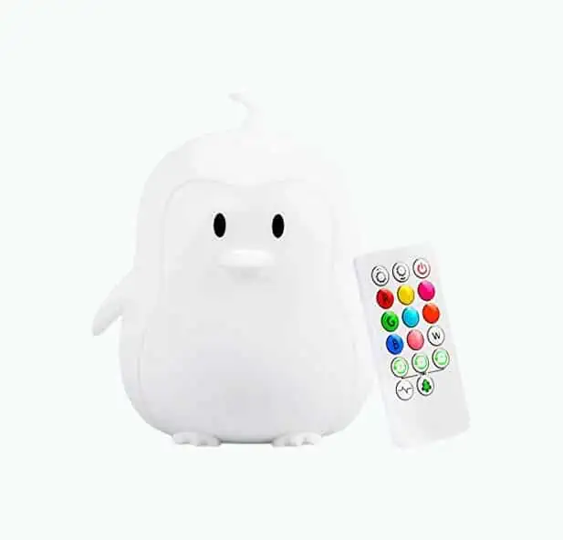 Product Image of the Penguin Color-Changing Night Light