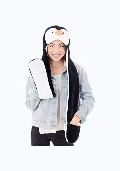 Product Image of the Penguin Hat, Scarf & Mittens Combo