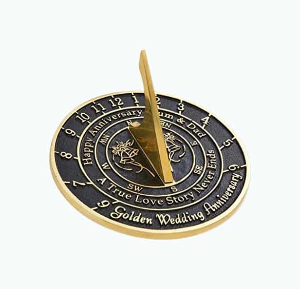 Product Image of the Personalized 50th Golden Wedding Anniversary Sundial