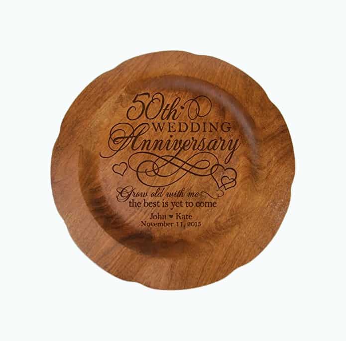 Product Image of the Personalized 50th Wedding Anniversary Plate Gift