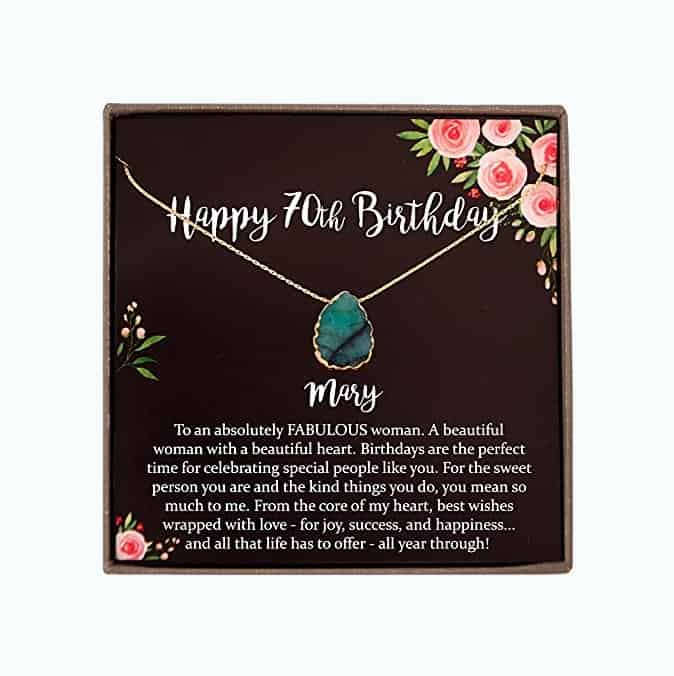 Product Image of the Personalized 70th Birthday Necklace