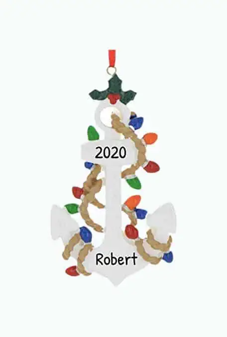 Product Image of the Personalized Anchor Christmas Ornament