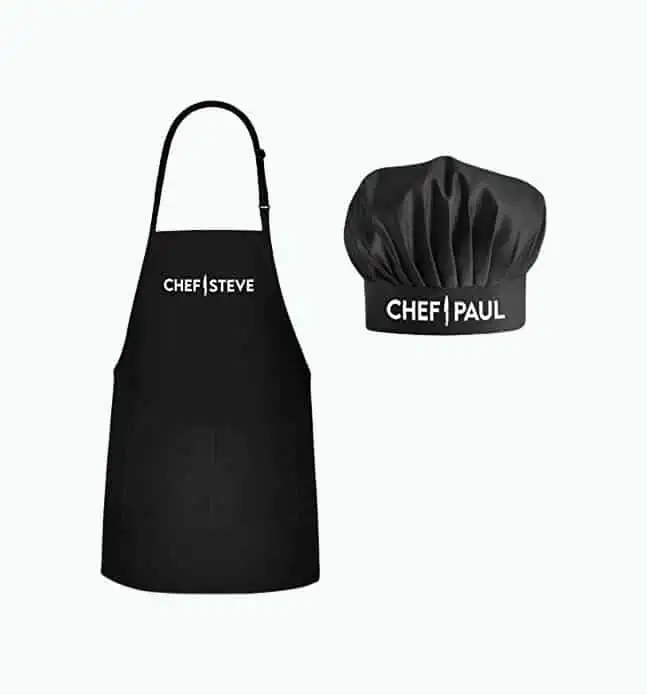 Product Image of the Personalized Apron Chef Hat Set