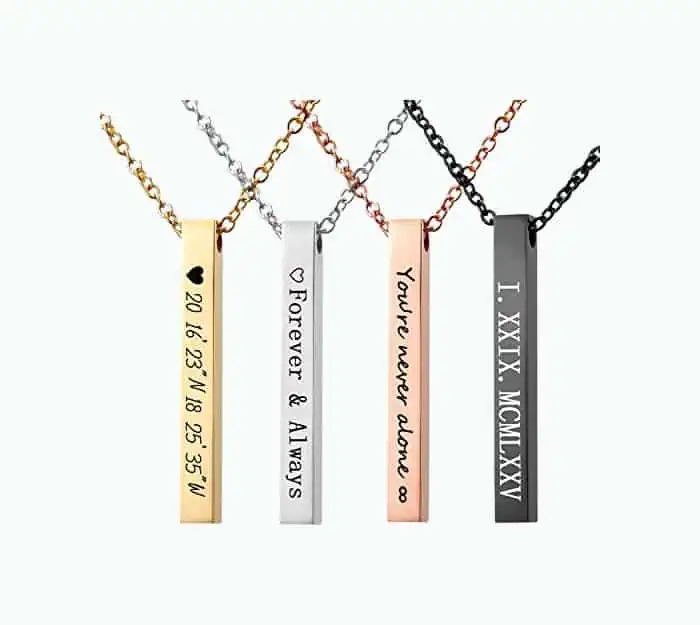 Product Image of the Personalized Bar Necklace