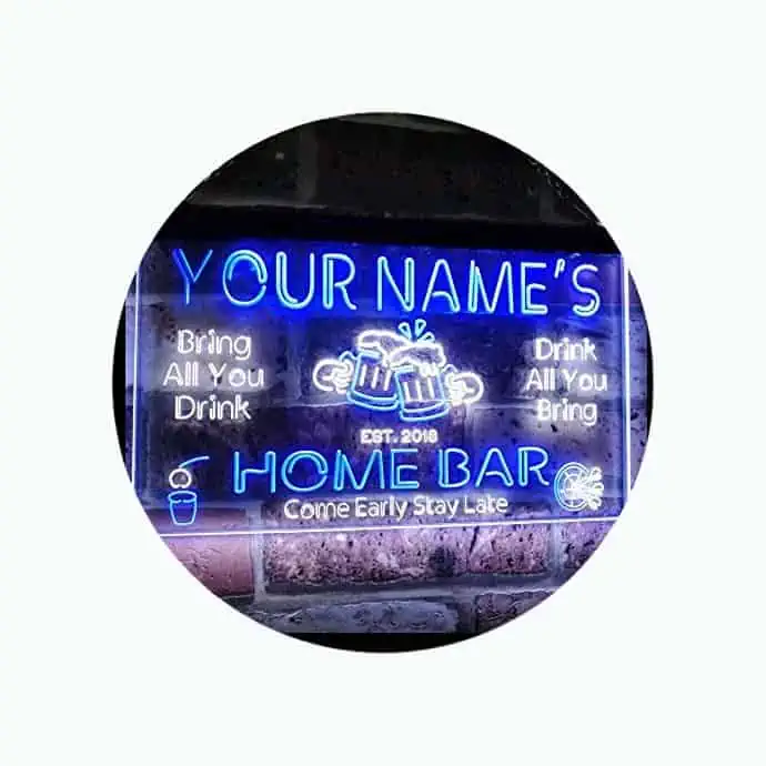 Product Image of the Personalized Bar Sign