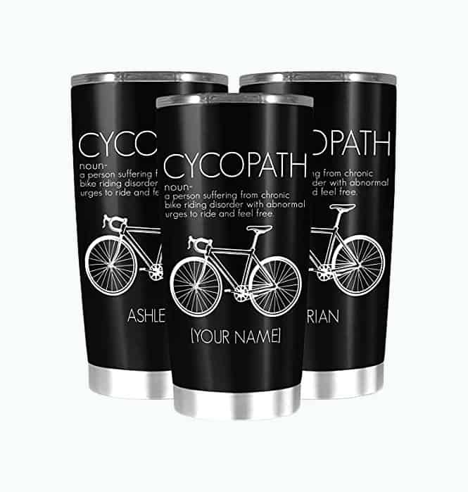 Product Image of the Personalized Bicycle Tumbler