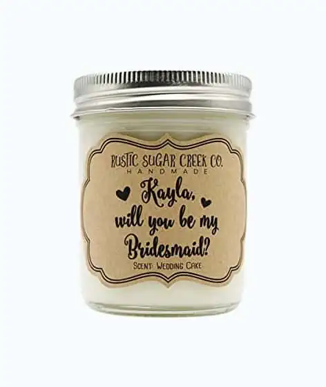 Product Image of the Personalized Bridesmaid Candle