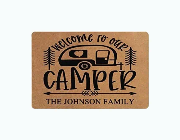 Product Image of the Personalized Camper Doormat