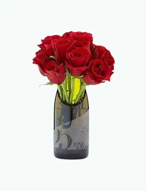 Product Image of the Personalized Champagne Milestone Vase