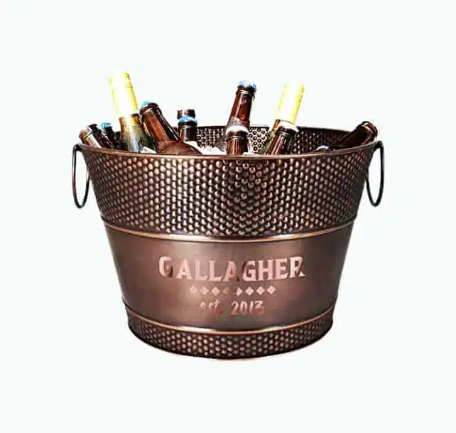 Product Image of the Personalized Copper Beverage Basket