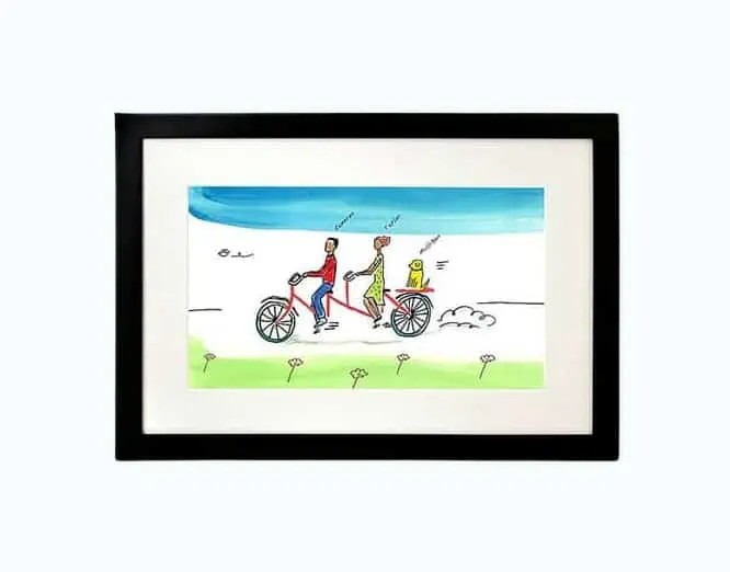 Product Image of the Personalized Couple Bike Art