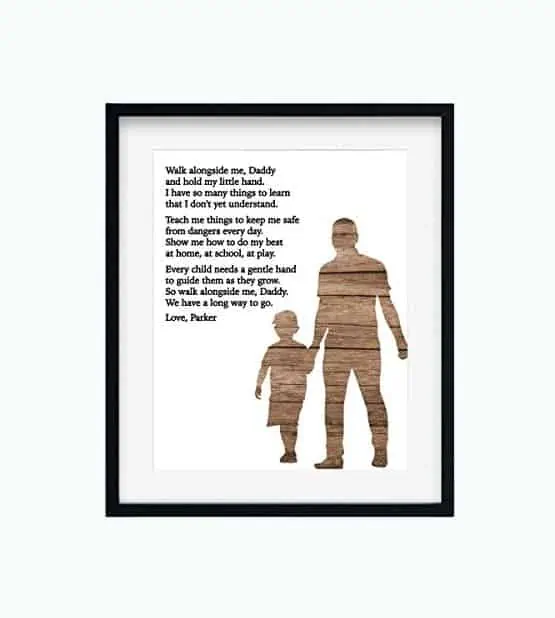 Product Image of the Personalized Dad Poem Print