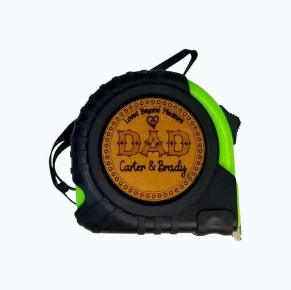Product Image of the Personalized Dad Tape Measure