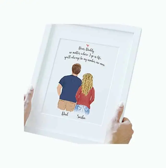 Product Image of the Personalized Dad/Daughter Wall Art