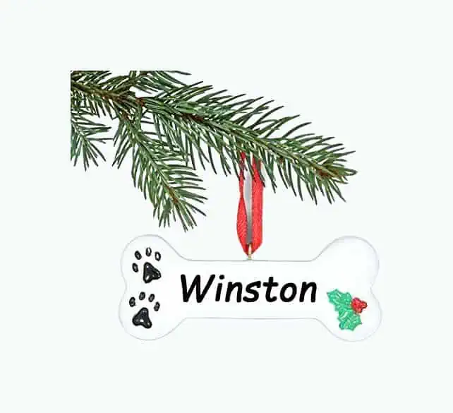 Product Image of the Personalized Dog Bone Ornament
