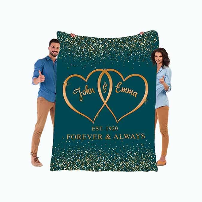 Product Image of the Personalized Engagement Blanket