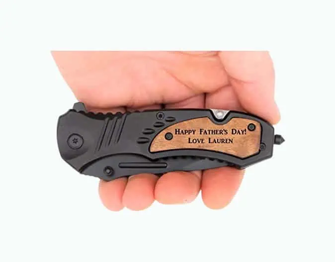 Product Image of the Personalized, Engraved Pocket Knife For Father’s Day