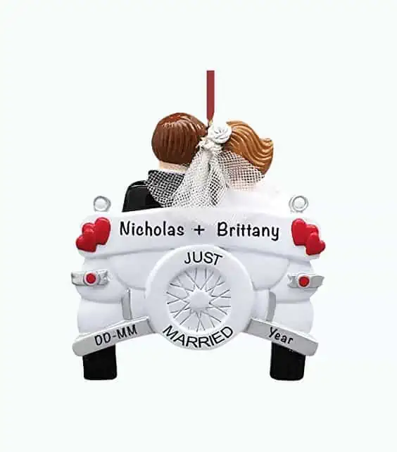 Product Image of the Personalized First Christmas Wedding Ornament