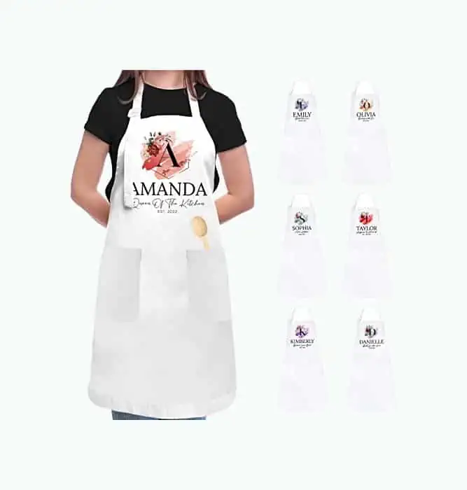 Product Image of the Personalized Floral Apron