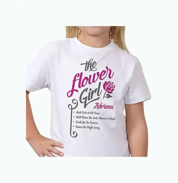 Product Image of the Personalized Flower Girl T-Shirt