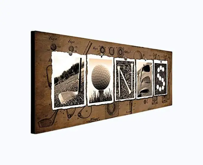 Product Image of the Personalized Golf Name Art