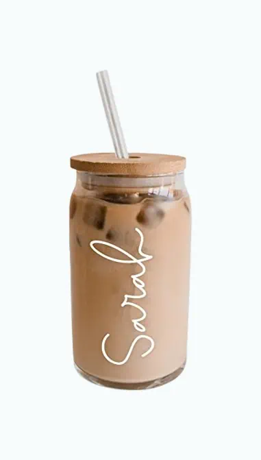 Product Image of the Personalized Iced Coffee Glass