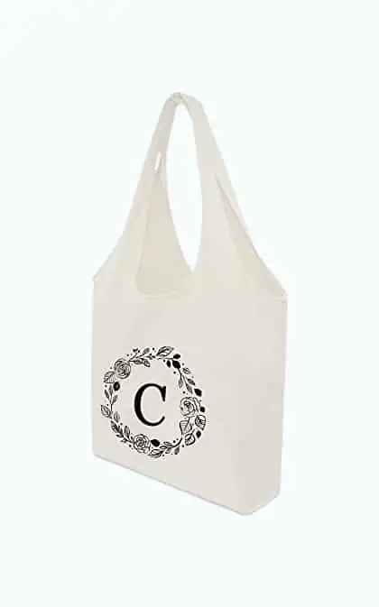 Product Image of the Personalized Initial Tote Bag