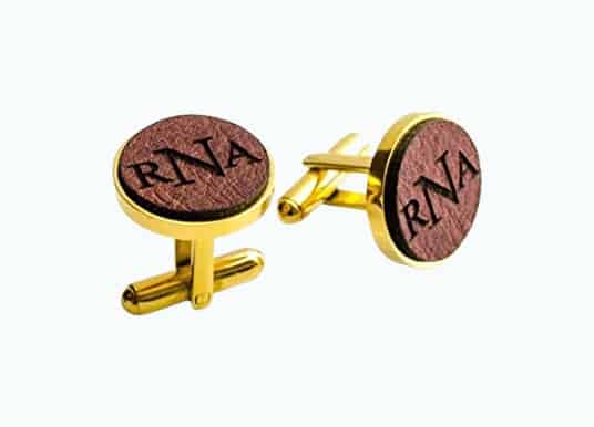 Product Image of the Personalized Leather Cufflinks