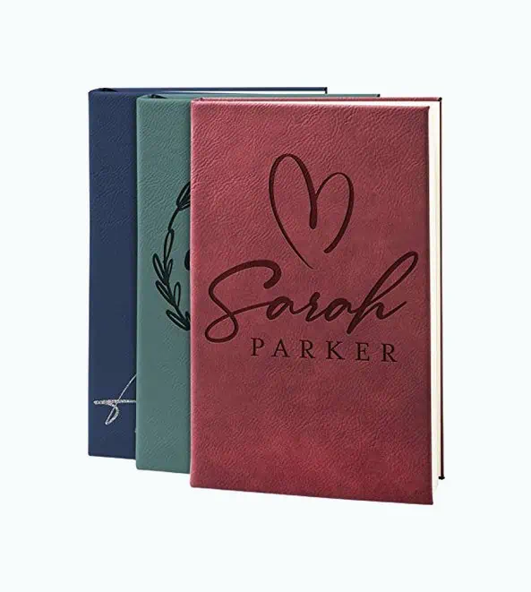 Product Image of the Personalized Leather Journal