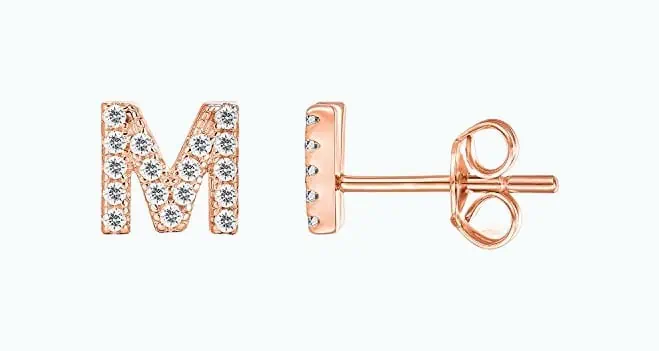 Product Image of the Personalized Letter Initial Earrings