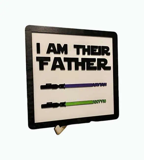 Product Image of the Personalized LightSaber Plaque 