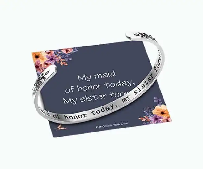 Product Image of the Personalized Maid Of Honor Bracelet
