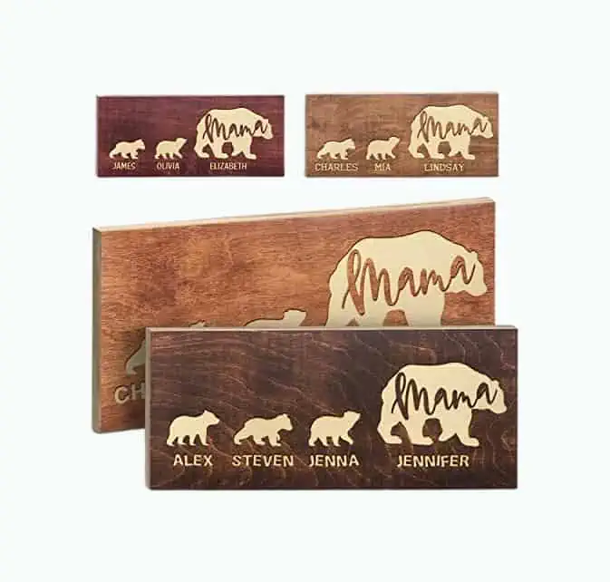 Product Image of the Personalized Mama Bear Sign