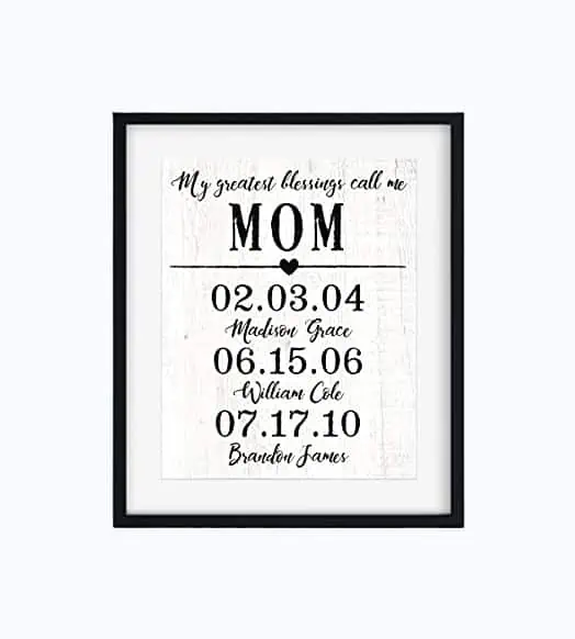 Product Image of the Personalized Mom Print
