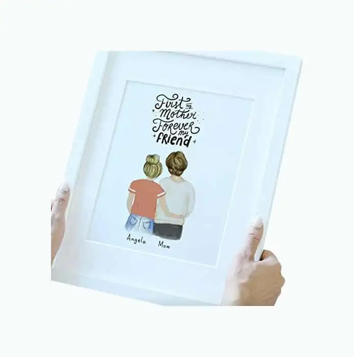 Product Image of the Personalized Mom & Daughter Wall Art
