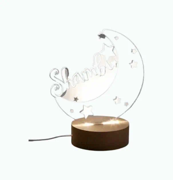 Product Image of the Personalized Moon & Stars Nightlight