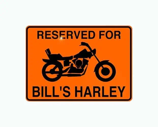Product Image of the Personalized Motorcycle Sign