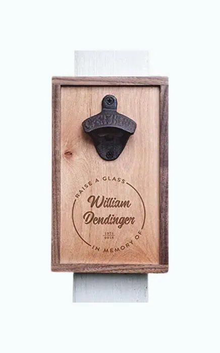 Product Image of the Personalized Mounted Bottle Opener