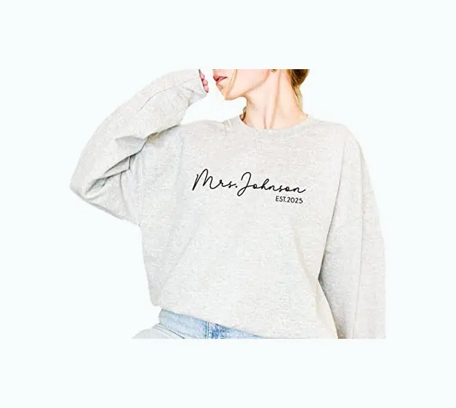 Product Image of the Personalized Mrs. Sweatshirt