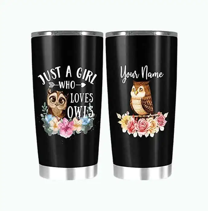 Product Image of the Personalized Owl Tumbler