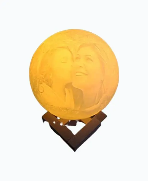 Product Image of the Personalized Photo Moon Lamp