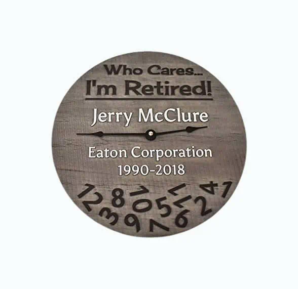 Product Image of the Personalized Retirement Clock